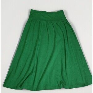 Vintage Adrienne Vittadini Sport Green Cotton Skirt Wide Waistband Sz M